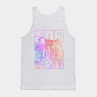 Fortaleza, Brazil City Map Typography - Colorful Tank Top